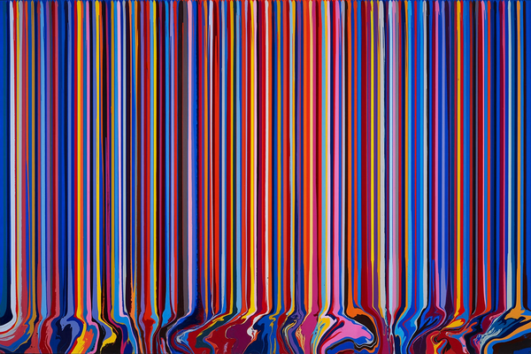 Ian Davenport, Colorfall: Cobalt, Vermillion, Cobalt, 2013