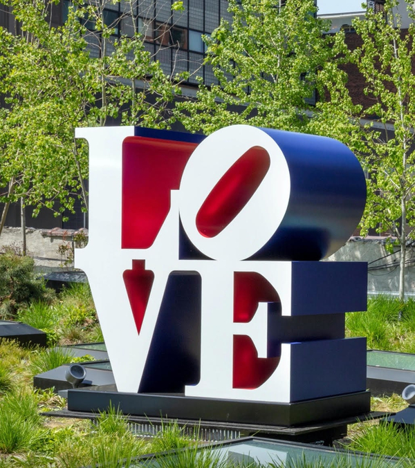 Robert Indiana, The American LOVE (White Red Blue), 1966-2000