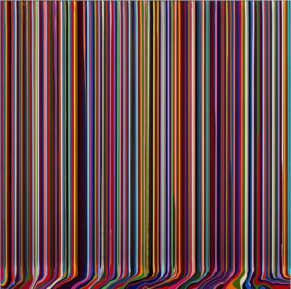 Ian Davenport, Puddle Painting: Anthracite Black, 2009