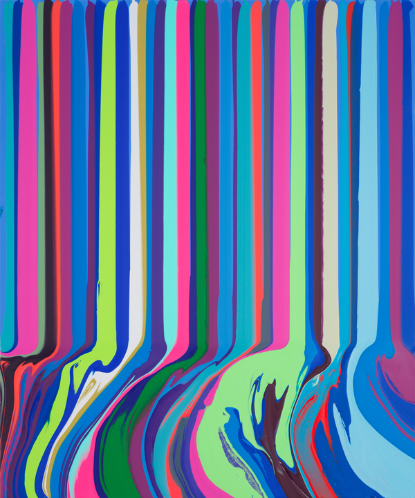 Ian Davenport, Brilliant Blue 2, 2020