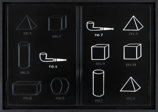 Marcel Broodthaers, Livre tableau ou Pipes et formes académiques, 1970