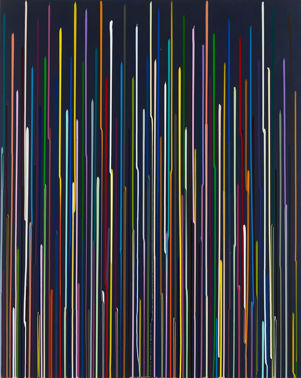 Ian Davenport, Staggered Lines: Idanthrone, 2013