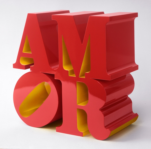 Robert Indiana, AMOR, Red Yellow, 1998