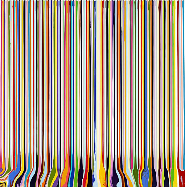 Ian Davenport, Puddle Painting: White, 2008