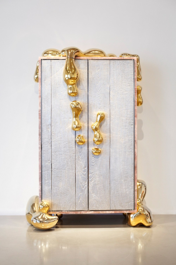 Mattia Bonetti, Liquid Gold cabinet, 2013