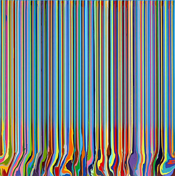 Ian Davenport, Puddle Painting: Light Blue Permanent, 2008
