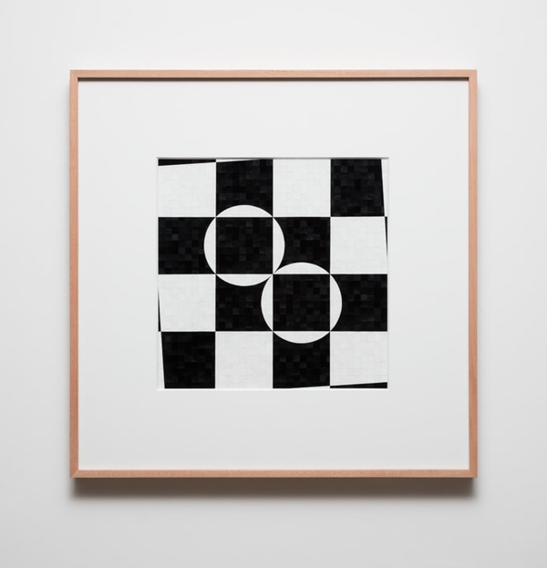 Gabriel de la Mora 1,428 I2020 Pigmented turkey feathers on museum cardboard, 23 5/8 × 23 5/8 in. / 60 × 60 cm