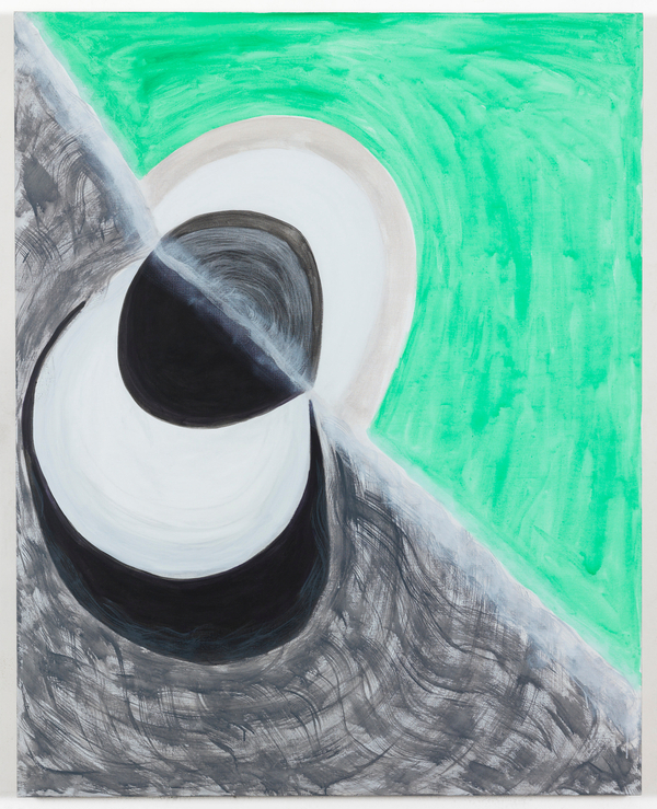 Margrit Lewczuk Sun/Moon (Veronese Green)2017 Acrylic on linen 60 x 48 in 152.4 x 121.9 cm