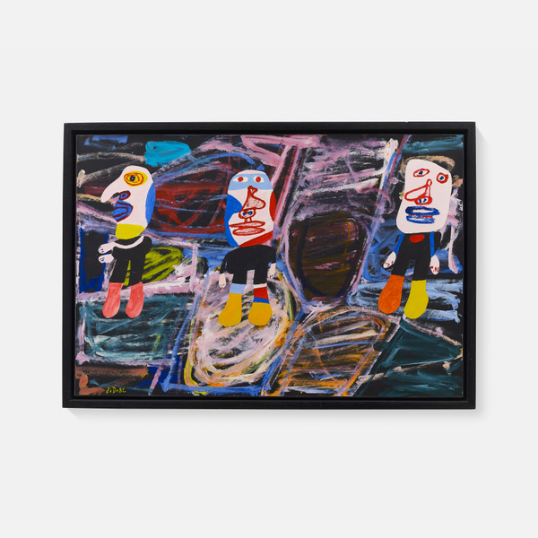 Jean Dubuffet Inspection du territoire (F 141) 1 er septembre 19821982 Acrylic on paper, mounted on canvas 26 ⅜ x 39 ⅜ in. (67 x 100 cm)