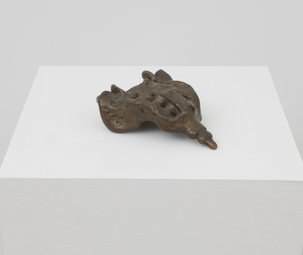 Kiki Smith Tailbone1993 ed.1/15 Bronze with silver nitrate 5 7/8 x 4 3/4 x 2 in 15 x 12 x 5 cm
