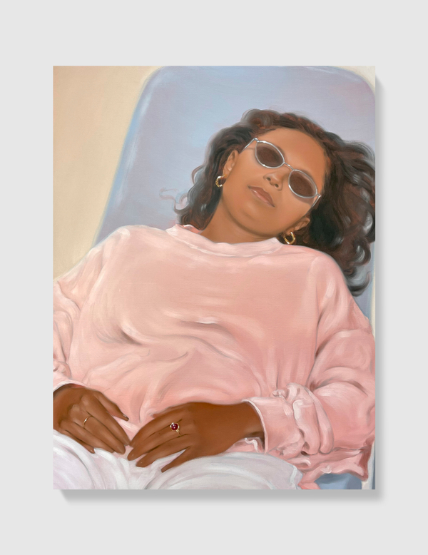 Alexis Ralaivao Fraîcheur estivale2021 Oil on canvas 45 5/8 x 35 1/8 in. / 116 x 89 cm