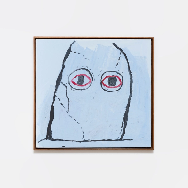 Philip Guston Untitled (Red Eyes)1968-69 Acrylic on board 30 x 32 in. 76.2 x 81.3 cm