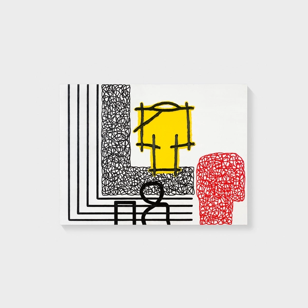 Jonathan Lasker Incoherent Domesticity2025 Oil on linen 29 ½ x 39 ⅜ in. (76.2 x 101.6 cm)