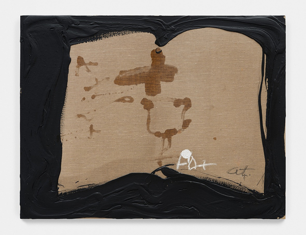 Antoni Tàpies Llibre obert1989 Paint and varnish on canvas 35 x 45 5/8 in. / 89 x 116 cm
