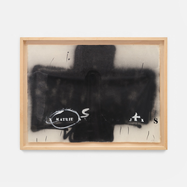 Antoni Tàpies Matriu1991 Paint and pencil on paper 30 7⁄8 x 41 3⁄4 in. (78.5 x 106 cm) Framed: 35 3⁄8 x 46 in. (90 x 117 cm)