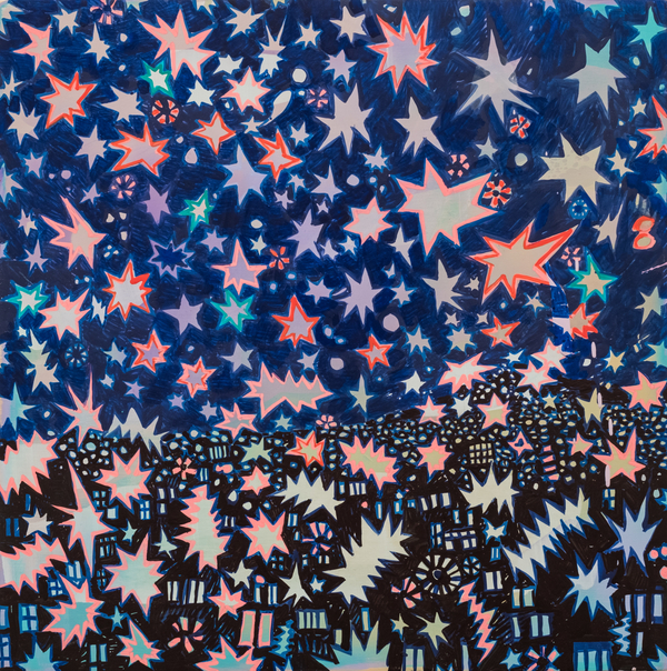 Hope Gangloff Star Color Study2019 Acrylic on wood 12 x 12 in. / 30.5 x 30.5 cm