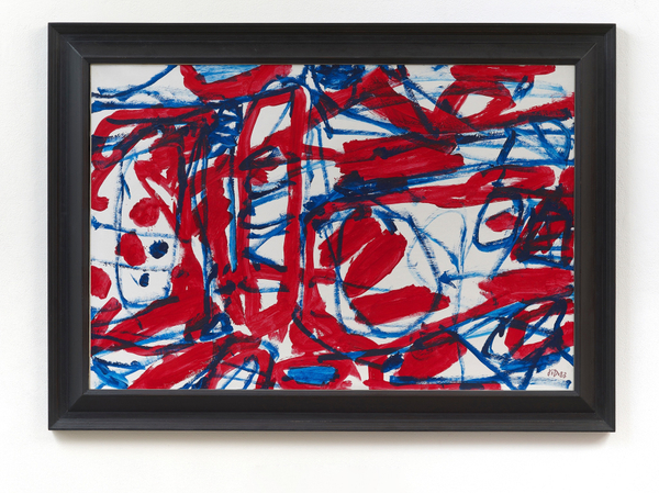 Jean Dubuffet Mire G72 (Boléro)1983 Acrylic on paper, mounted on canvas 26 3/8 x 39 3/8 in. 67 x 100 cm