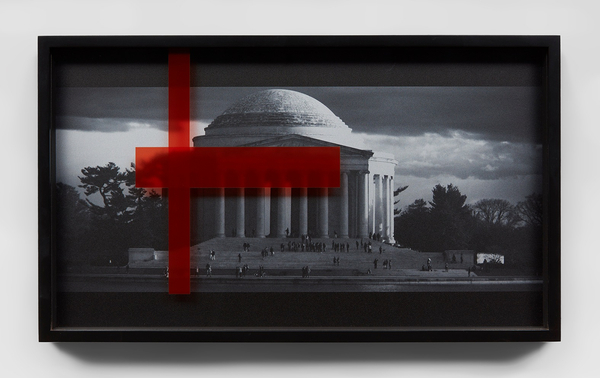 Josephine Meckseper Untitled2017 Edition of 5 plus 1 artist's proof Pigment print on anodized aluminum, pigment print on acrylic sheeting 9 x 15 3/4 in 22.9 x 40.1 cm