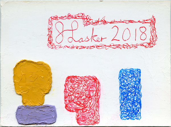 Jonathan Lasker Untitled (S-212)2018 Oil and pigment marker on paper 6 x 8 in 15 x 20 cm