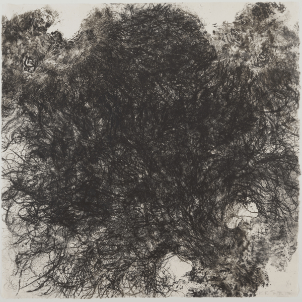 Kiki Smith Untitled (Hair)1990 This work is number 8 from an edition of 11. Lithograph on handmade Japanese paper 36 x 36 in. / 91.4 x 91.4 cm