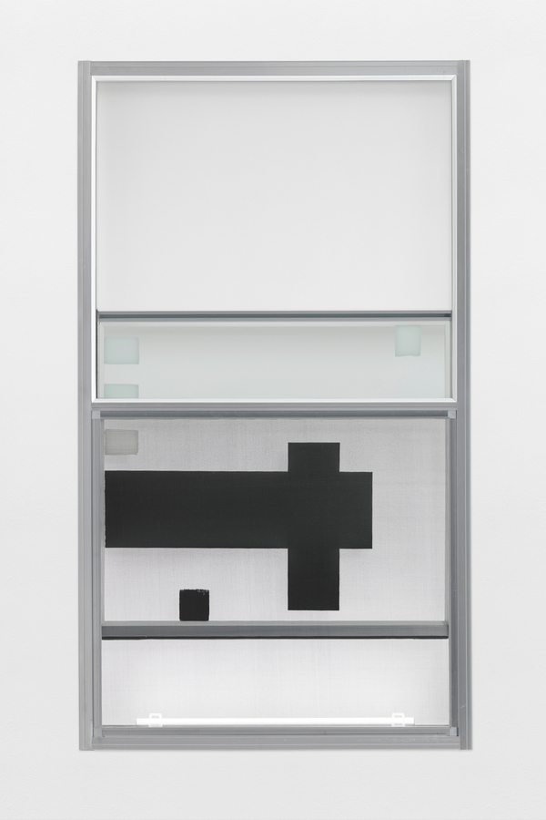Josephine Meckseper Thomas Becket No. 22015 Aluminium, glass, acrylic paint, LED light 55 5/8 x 32 x 2 in. / 141.3 x 81.3 x 5 cm