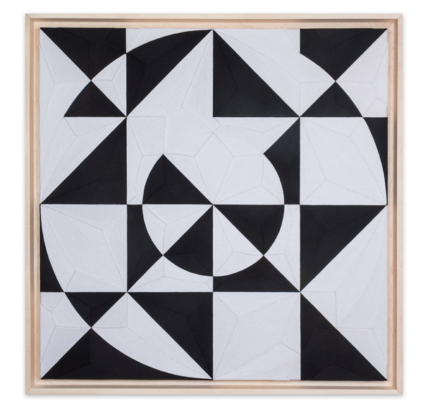 Eduardo Terrazas 1.1.4402021 Wool yarn on wooden board covered with Campeche wax 47 1/4 x 47 1/4 in. / 120 x 120 cm