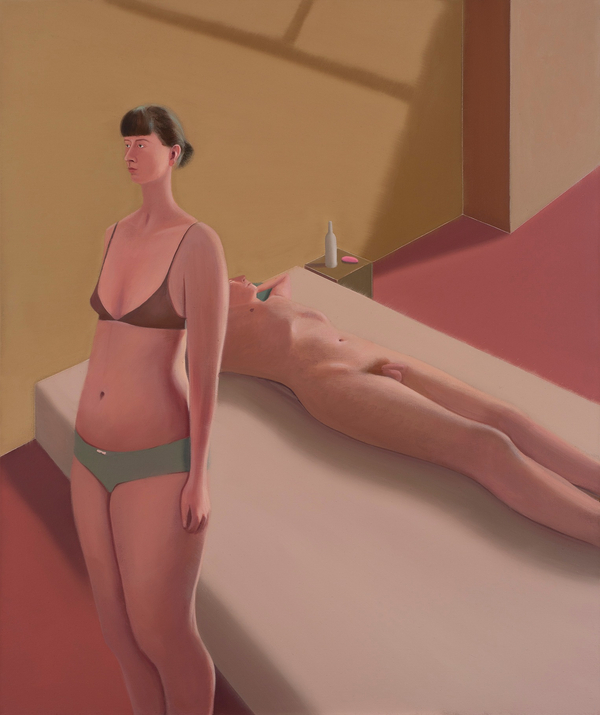 Prudence Flint The Stand2019 Oil on linen 48 1/8 x 40 1/8 in. / 122 x 102 cm