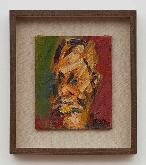 Frank Auerbach Study of William Feaver2008 Oil on board 11 ⅞ x 9 ¾ in, (30.2 x 24.8 cm)