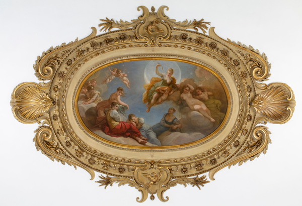 painting depicting an Allegory with Diana, the Nymphs, the Zephyrs and Cupids