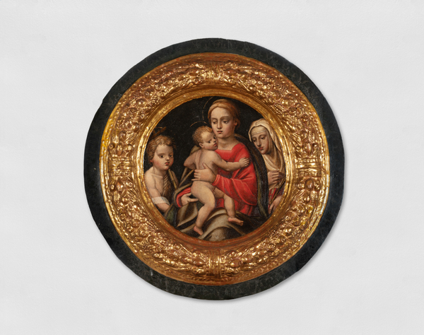 Scuola senese, Madonna col Bambino e i santi Giovannino e Caterina da Siena