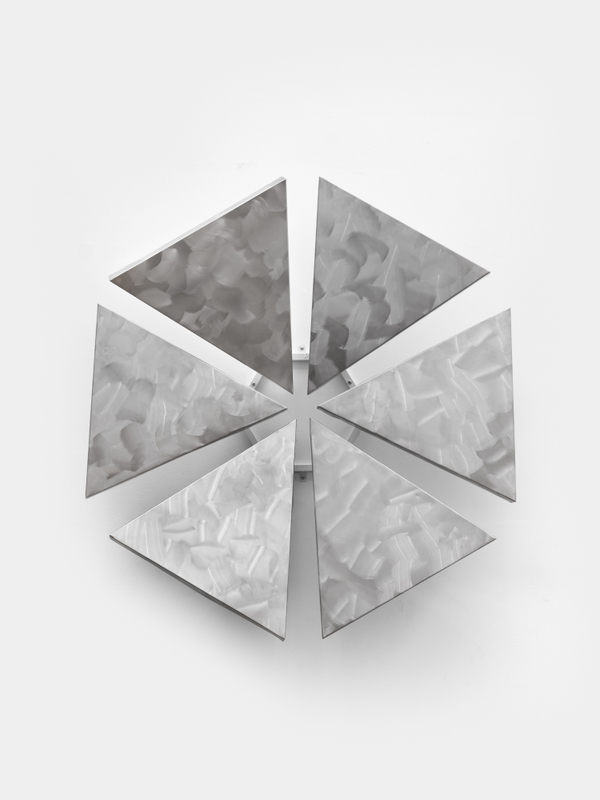 George Rickey, Six Triangles Hexagon Wall, 1978