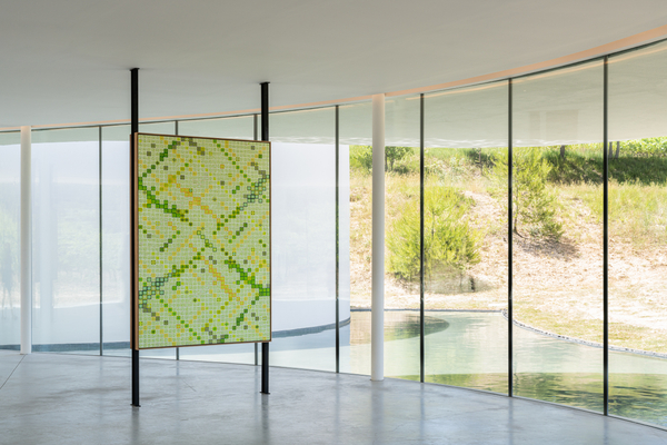 Installation view, "Ding Yi: Prediction and Retrospection," Château la Coste, 2024. Photo: Stéphane ABOUDARAM | WE ARE CONTENT(S)