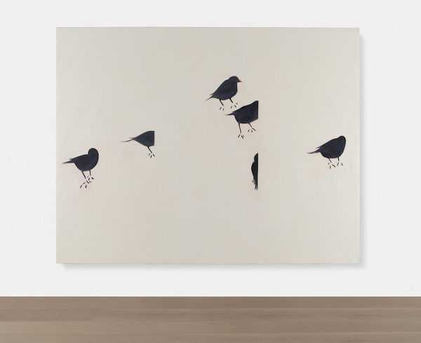 Alex Katz Birds 92021 Oil on linen 84 x 108 in. / 213.4 x 274.3 cm