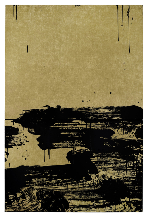 Ressac III 2016 acrylic and mixed media on canvas 88 x 59 in / 226 x 150 cm