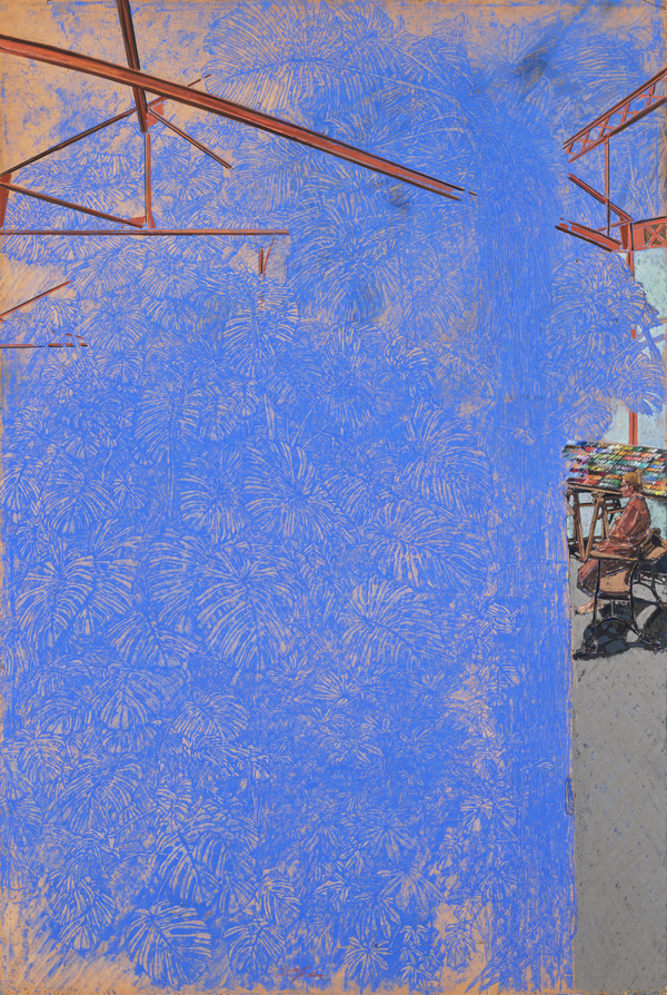 Sam Szafran, Feuillages avec personnage (Foliage with figure), 1984