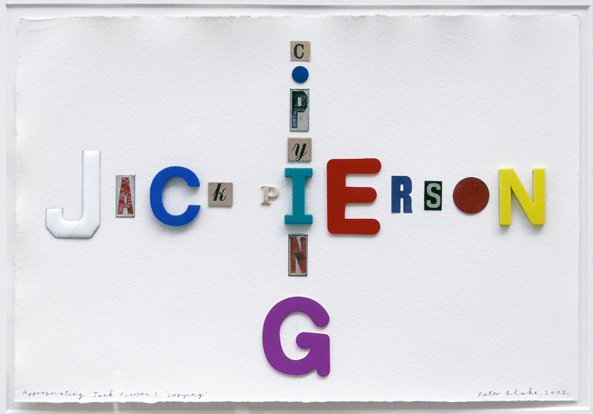 Peter Blake, Appropriating Jack Pierson 3. 'Copying' (in homage to Jack Pierson), 2002