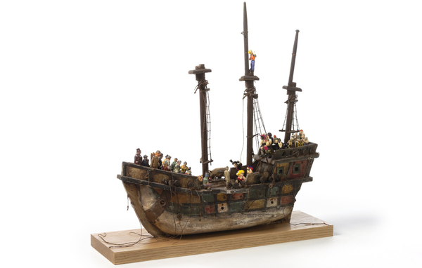 Peter Blake, Sea Battle, Farmers v Punks (in homage to H.C. Westermann), 2010