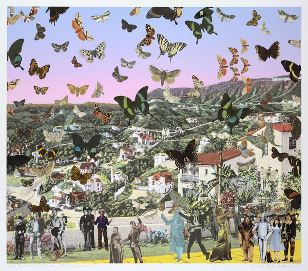Peter Blake, The Butterfly Man - Hollywoodland (in homage to Damien Hirst), 2010