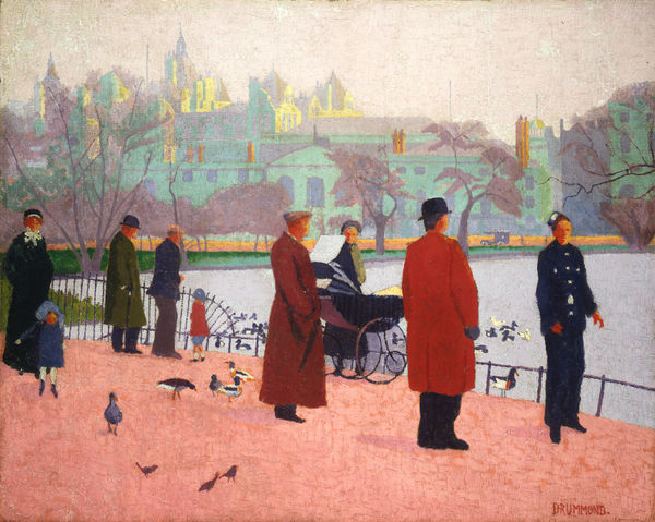 <p>Malcolm Drummond (1880-1945), <em>In the Park (St James's Park),</em> 1912</p>