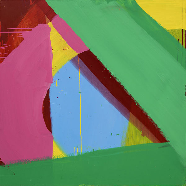 Cat Balco, Blue Triangle, 2019, Acrylic on canvas ,48 x 48 inches (121.9 x 121.9 cm)