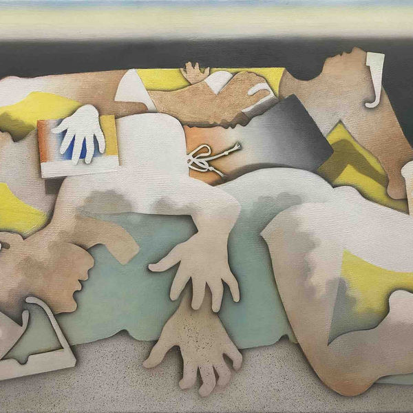 Both artists and writers in the show "2020 Vision" (among them Alexi Worth, above, or Andrae Green, above) were invited to address the pandemic and the Black Lives Matter protests in their contributions.