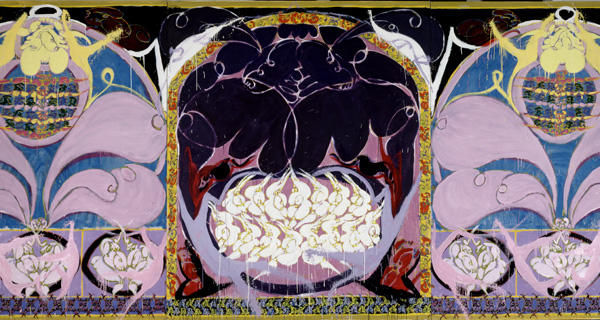 A triptych, 'Persephone' by Norman Bluhm 1995.