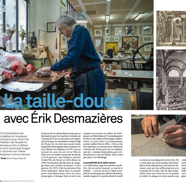 La taille-douce avec Erik Desmazières