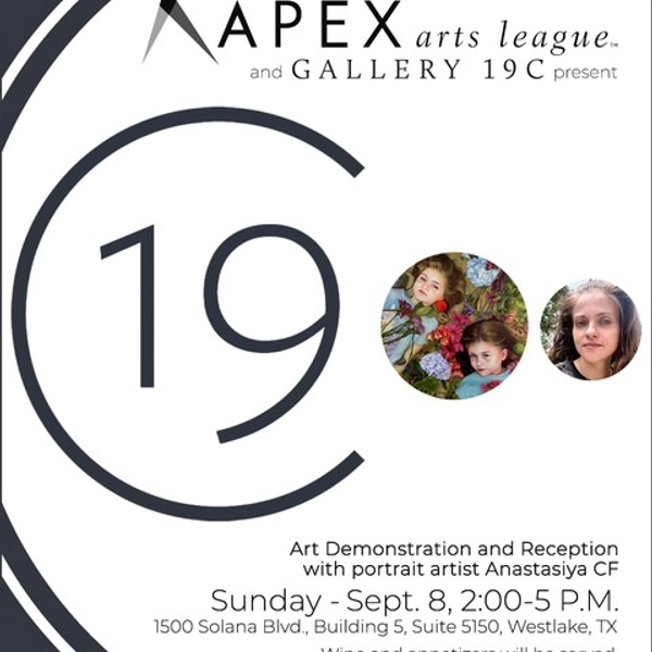 Apex Arts League & Gallery 19C present Art Demonstration with portrait artist Anastasiya CF