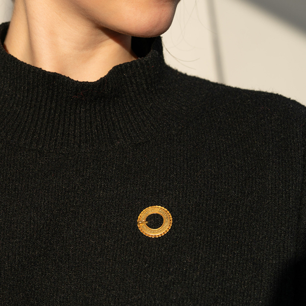 Inscribed Medieval Ring Brooch