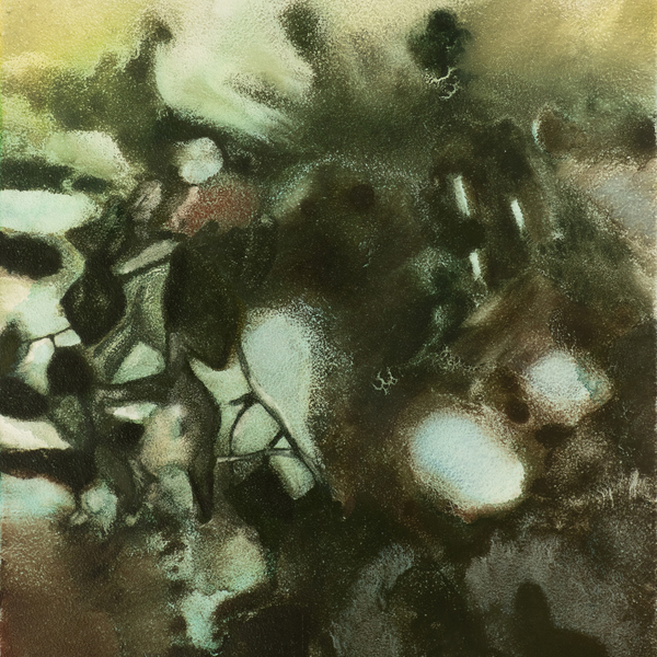 Albufeira Old Town (detail), by Noah Carter Guest RWS, watercolour on aquabord