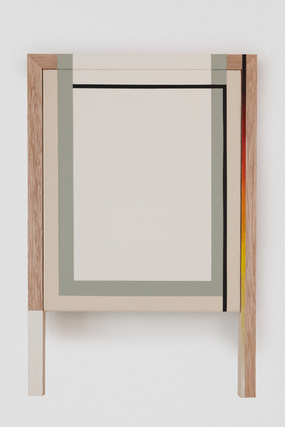 Sarah Almehairi Off Centered Afternoon, 2024 Acrylic on wood and canvas 45 x 30 cm 17 3/4 x 11 3/4 in