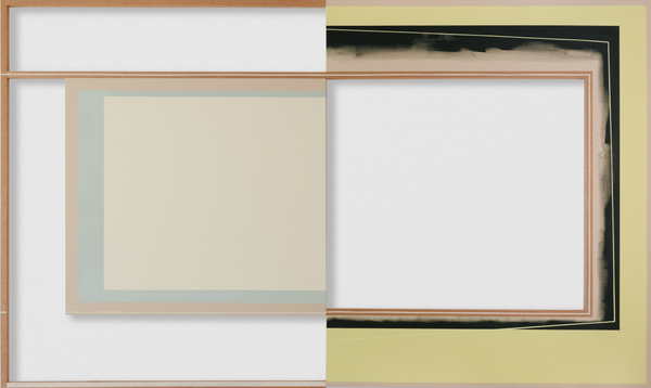 Sarah Almehairi Off Centered Fraction, 2024 Acrylic on wood and canvas 150 x 250 cm 59 x 98 1/2 in