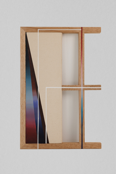 Sarah Almehairi Off Centered 6 PM, 2024 Acrylic on wood and canvas 45 x 30 cm 17 3/4 x 11 3/4 in