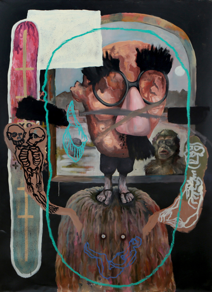 Philip Mueller Vier tagesstadien - Four stages of the Day, 2013 Oil, acrylic and lacquer on canvas 210 x 160 cm 82 5/8 x 63 in